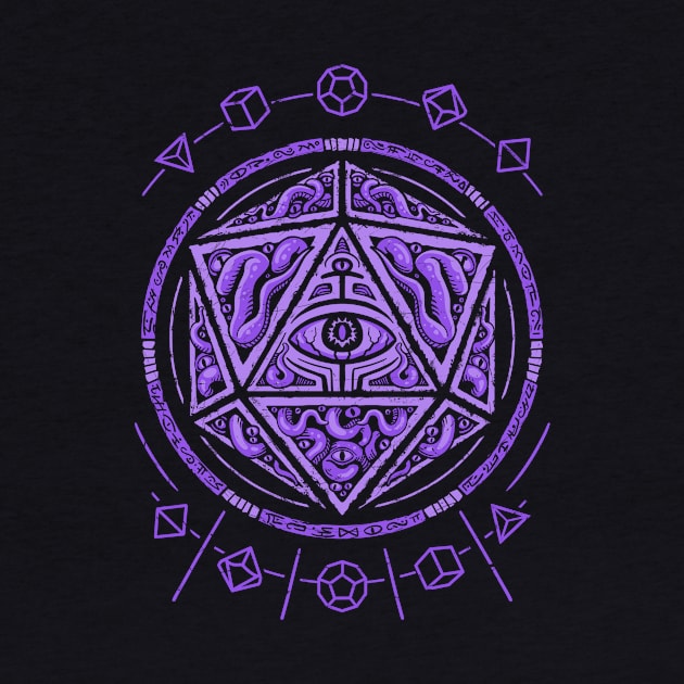 Purple Eldritch D20 by MaratusFunk